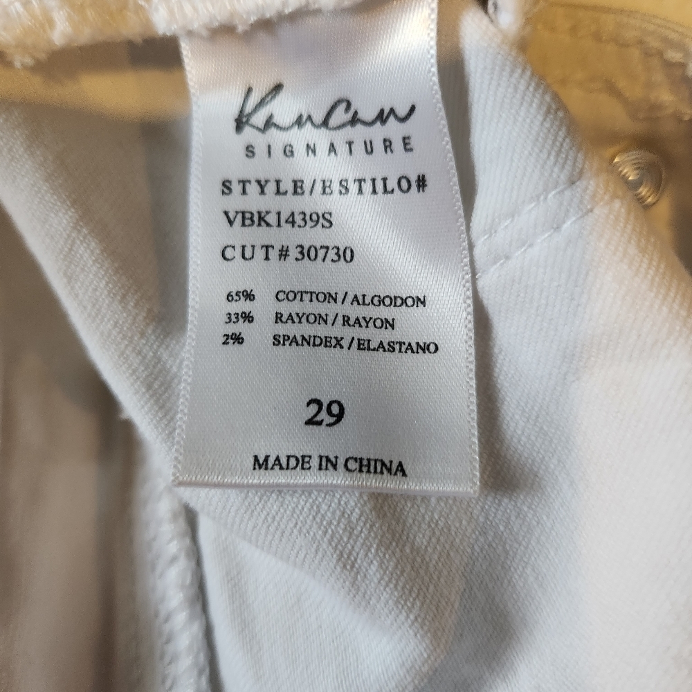 Kancan Signature white distressed knee size 29